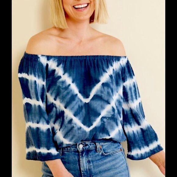 Michael Stars Tie Dye peasant top. New - Picture 8 of 8